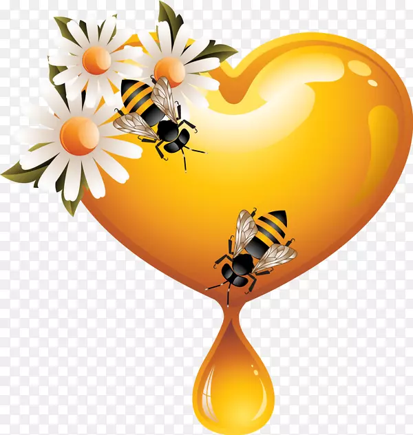 西方蜜蜂心脏夹艺术-蜜蜂