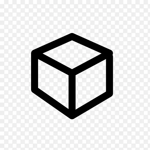 计算机图标立方体形状立方体