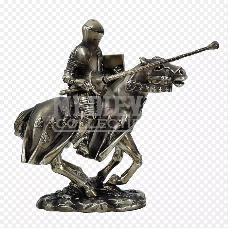 骑士马术雕像中世纪青铜雕塑-骑士