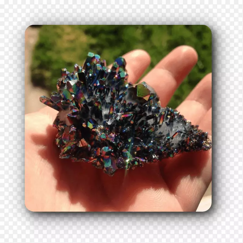 矿物岩宝石金属包覆晶体蓝晶石