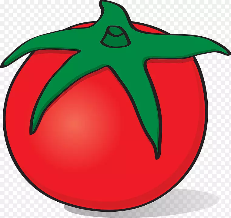 水果番茄素描剪贴画-番茄