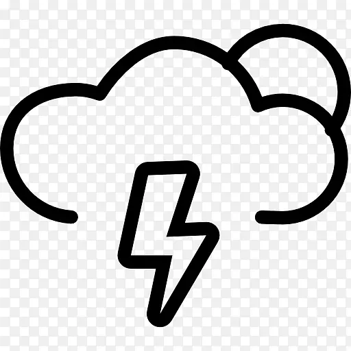 雷雨符号电脑图标-暴风雨