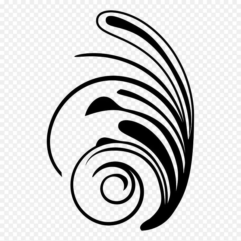 线条艺术黑白博客剪贴画