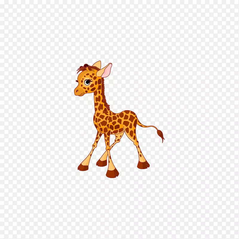 动物插图长颈鹿剪贴画长颈鹿