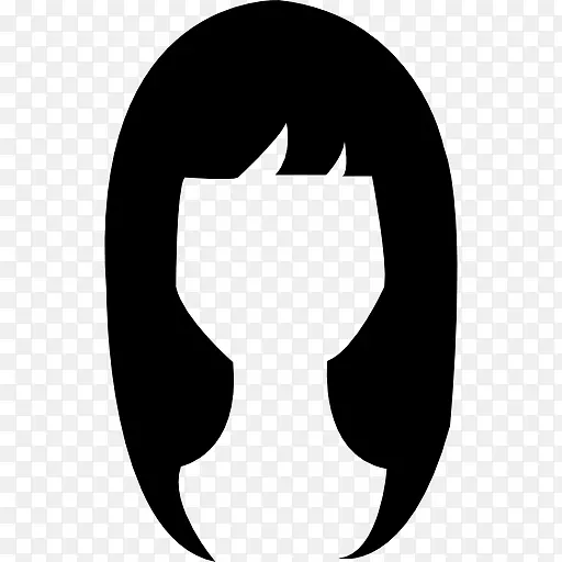 电脑图标黑发女美容院-头发