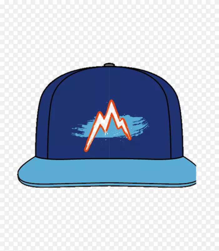 珠穆朗玛峰上的棒球帽蓝色棒球帽