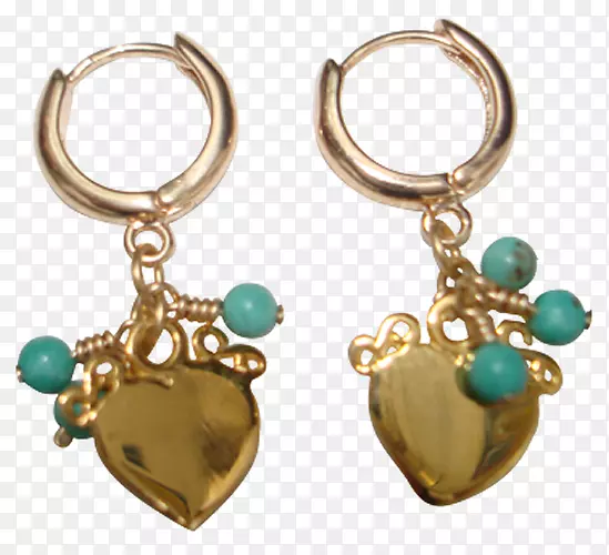 绿松石耳环体珠宝钥匙链.珠宝