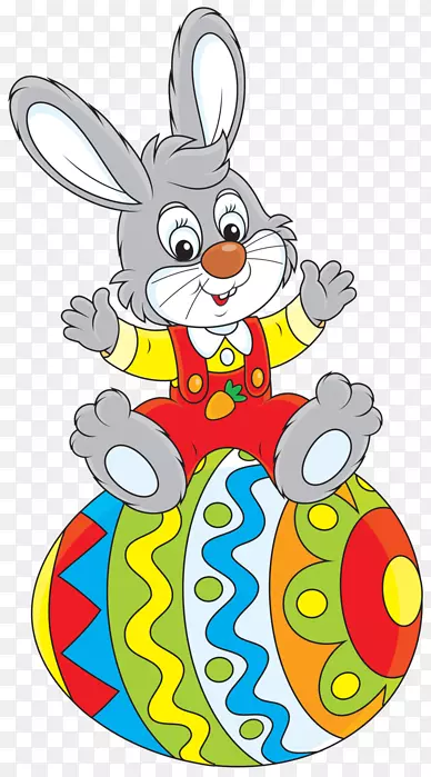 复活节兔子复活节彩蛋剪贴画-复活节
