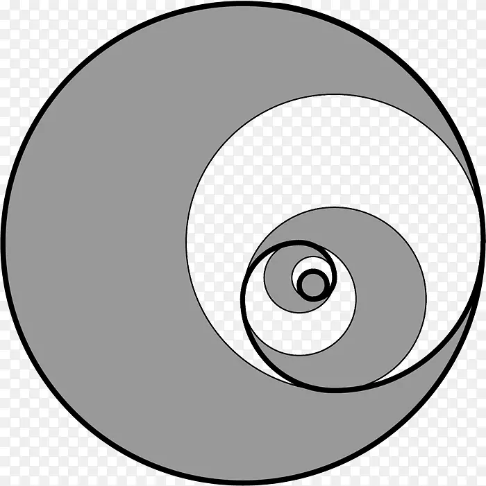 圆金螺旋Fibonacci数黄金比率-圆