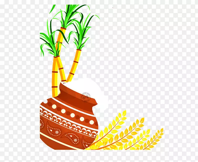 泰国Pongal makar Sankranti Mattu Pongal幸福-人