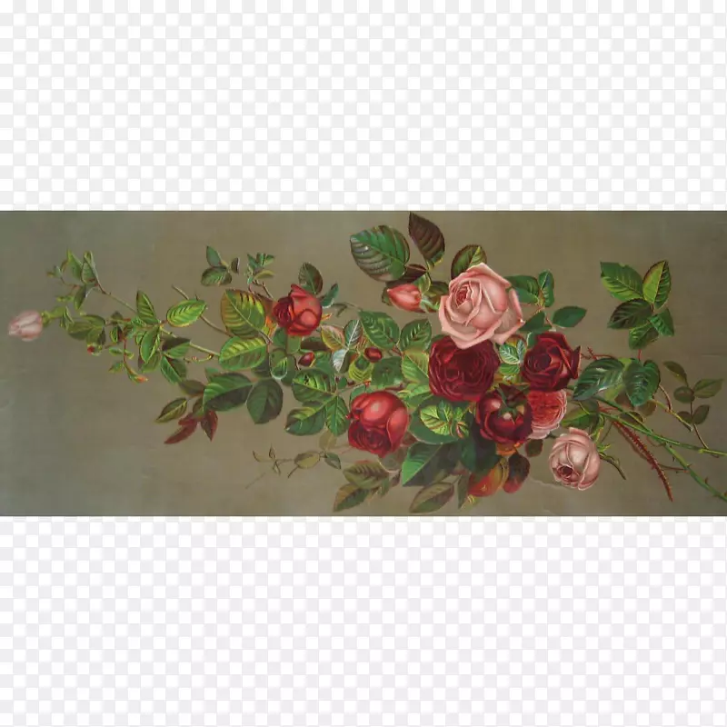 花卉设计：蜈蚣玫瑰，人造花卉印花