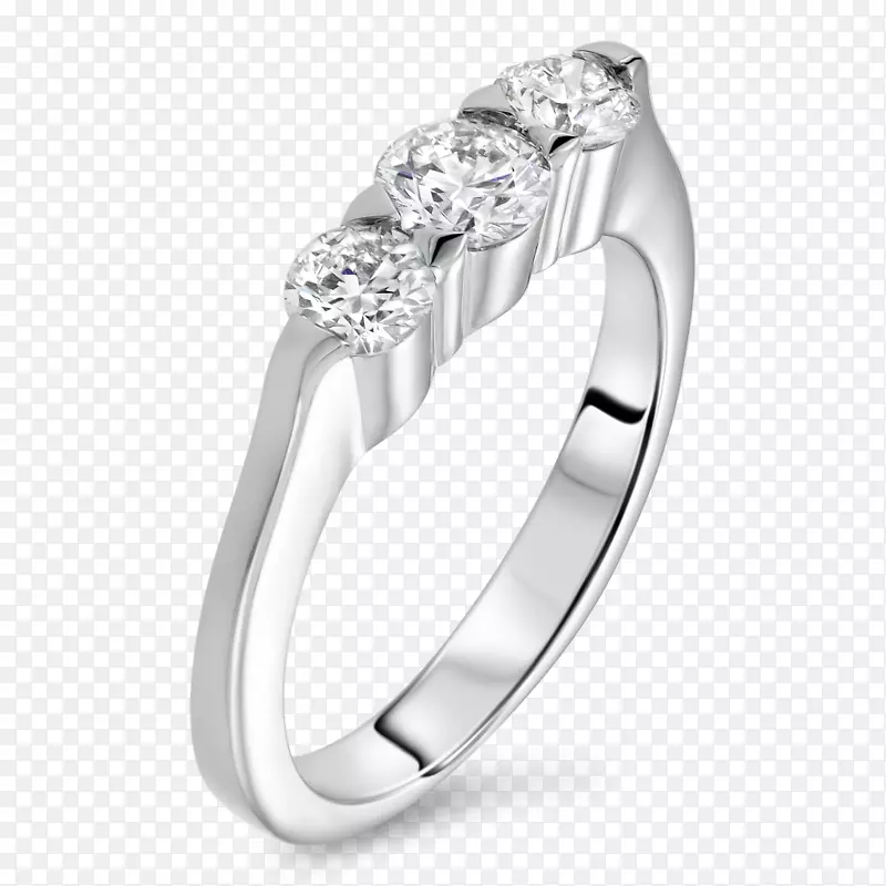 订婚戒指钻石银首饰戒指