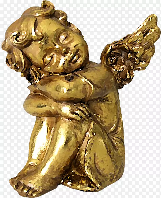 青铜天使雕像剪贴画-天使