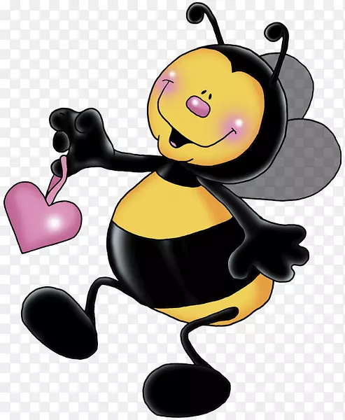 蜜蜂爱短信剪贴画-蜜蜂