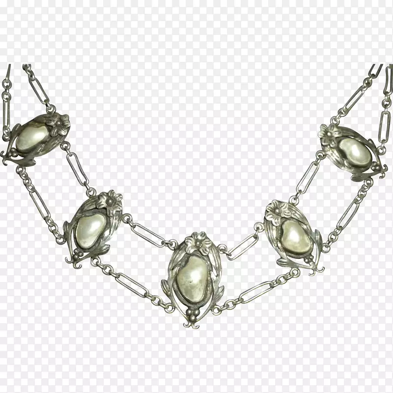 项链银手镯体珠宝链项链