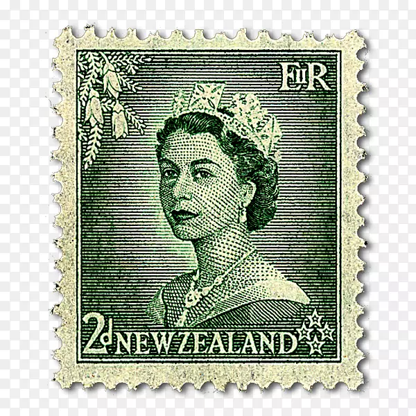 邮票Pietro Annigoni的肖像女王伊丽莎白二世邮件新西兰