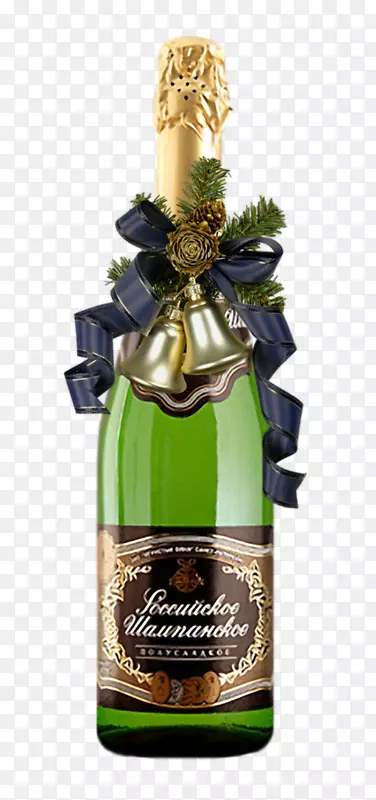 香槟酒圣诞博客新年剪贴画-香槟