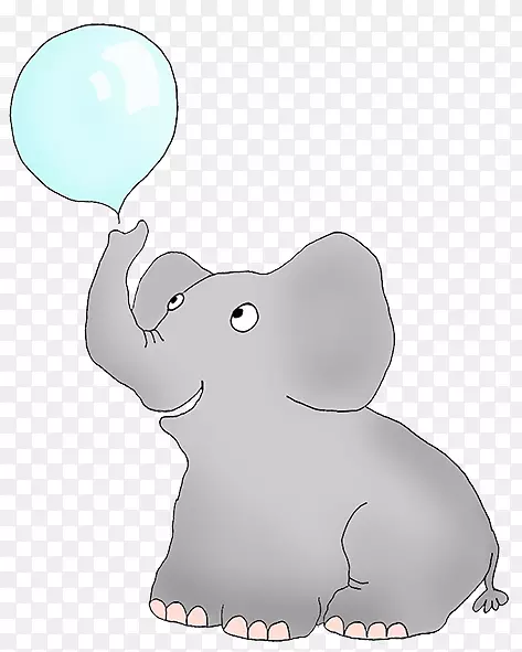 大象肥皂泡泡画剪贴画-大象