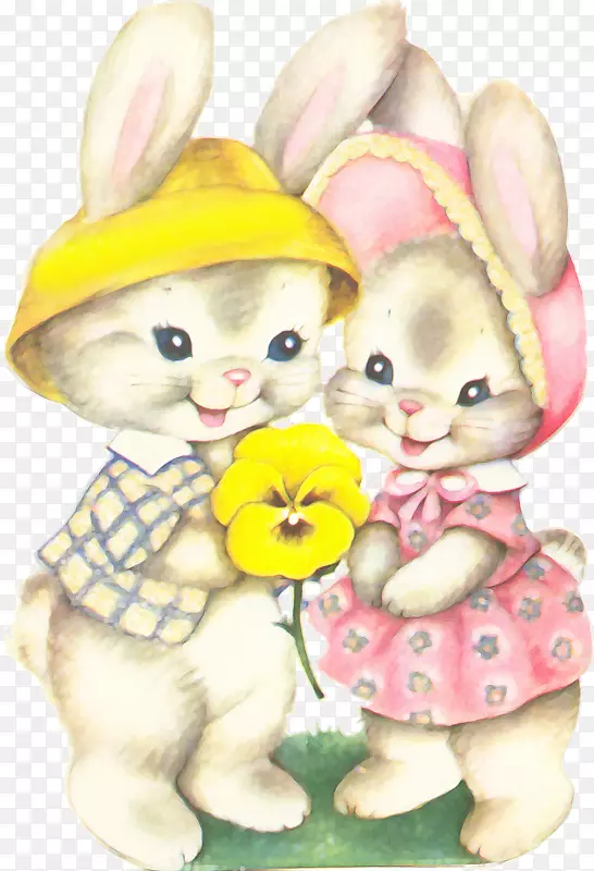 复活节兔子复活节明信片贺卡及便笺兔子-复活节