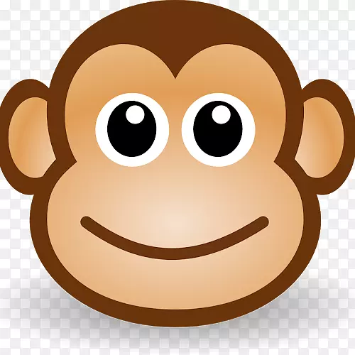 猿猴绘画剪贴画-猴子