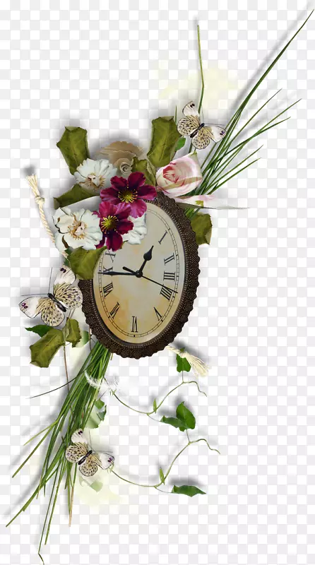 花卉设计时钟剪辑艺术时钟