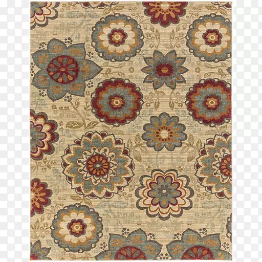 地毯阿拉伯色棕色聚丙烯花纹地毯