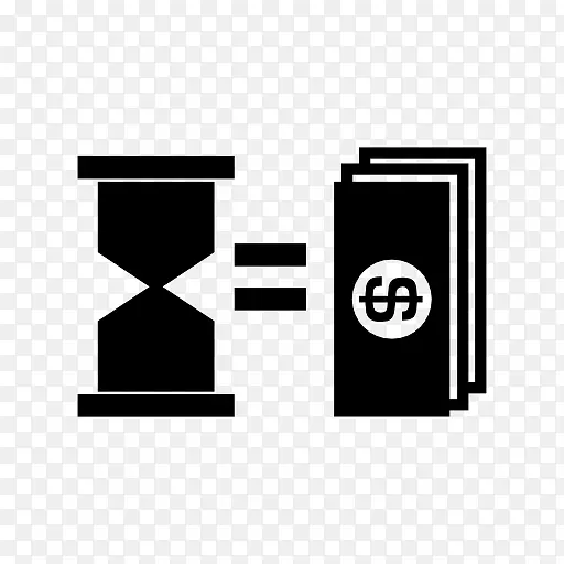 货币、计算机图标、金融投资的时间价值.符号