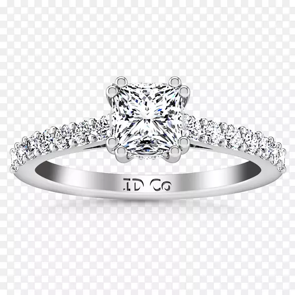 钻石切割订婚戒指公主切割钻石