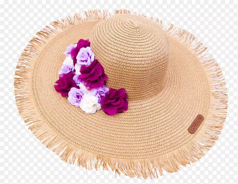 女式海滩装时尚太阳帽泳衣