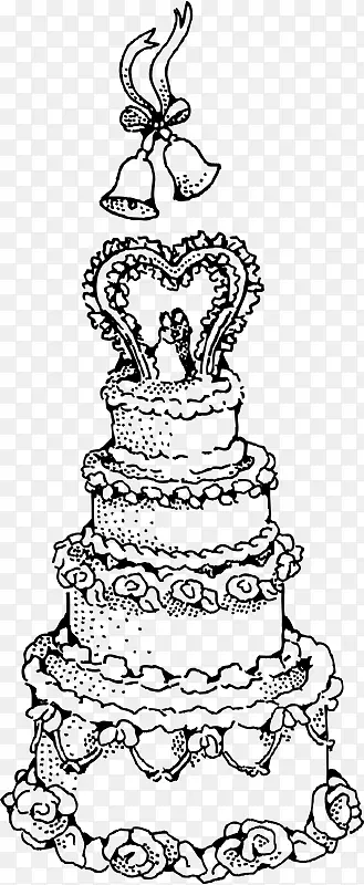 喜庆蛋糕喜结霜生日蛋糕素描结婚蛋糕