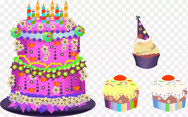 生日蛋糕纸杯蛋糕
