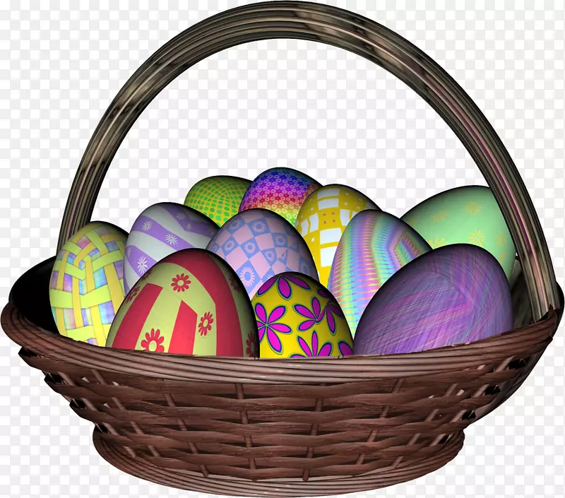 复活节彩蛋复活节兔子篮子-复活节