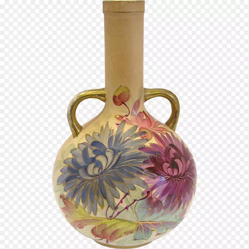 花瓶、陶瓷、英国陶器、菊花-花瓶