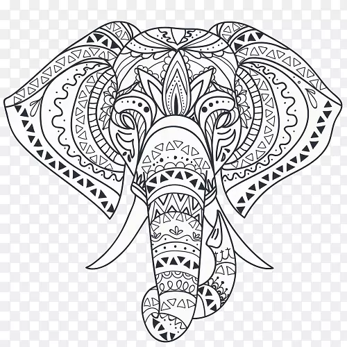 非洲灌木丛大象绘画剪贴画-大象