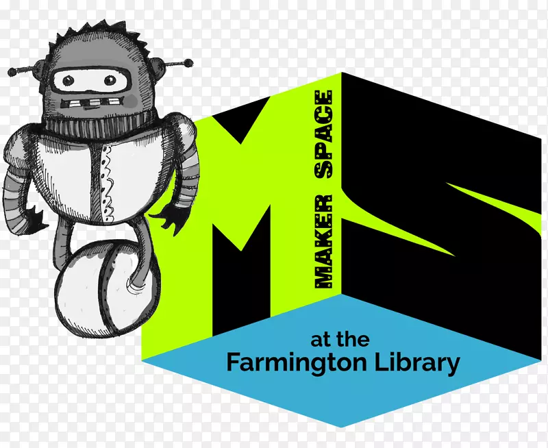 Maker Faire徽标制造者文化图书馆制造空间-人