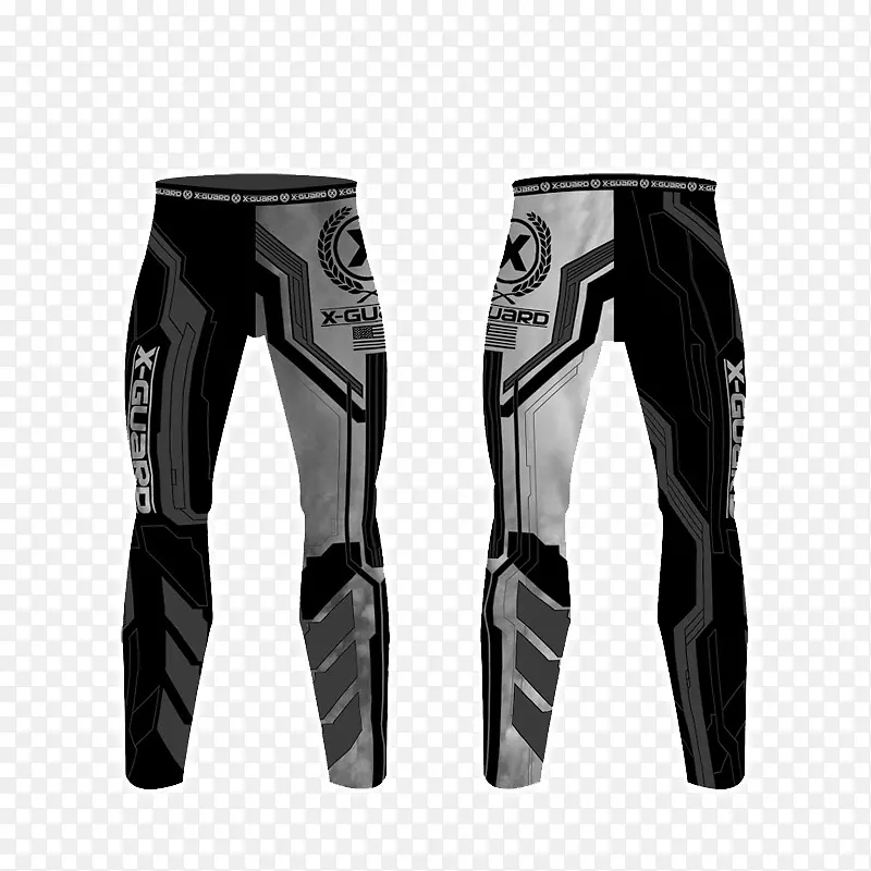 紧身衣曲棍球保护裤和滑雪短裤运动服.摩托车