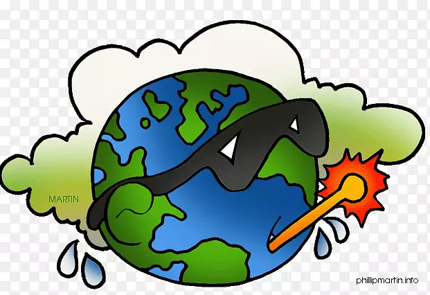 全球变暖温室效应地球剪贴画-地球