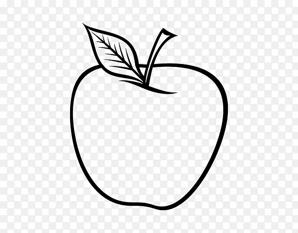 绘制苹果食品的着色书-苹果