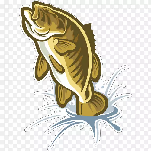鱼鲈鱼夹艺术-鱼
