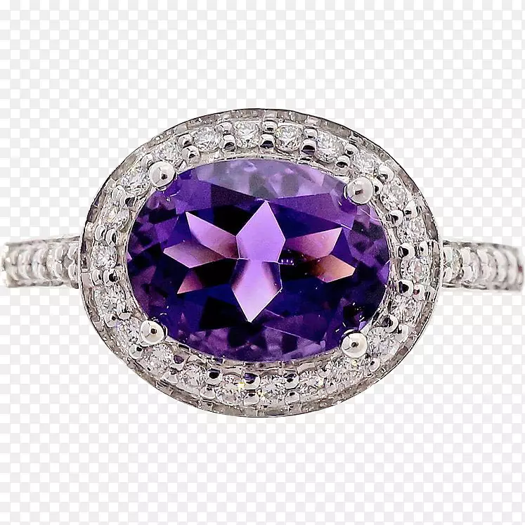 紫水晶宝石紫色珠宝-蓝宝石