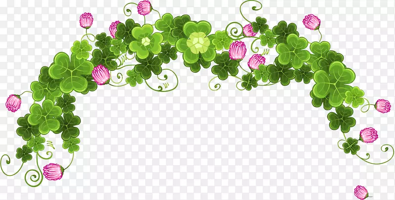 花卉设计花环绿冠花