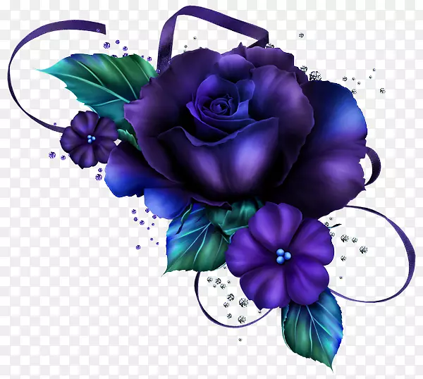蓝玫瑰桌面壁纸夹艺术-花