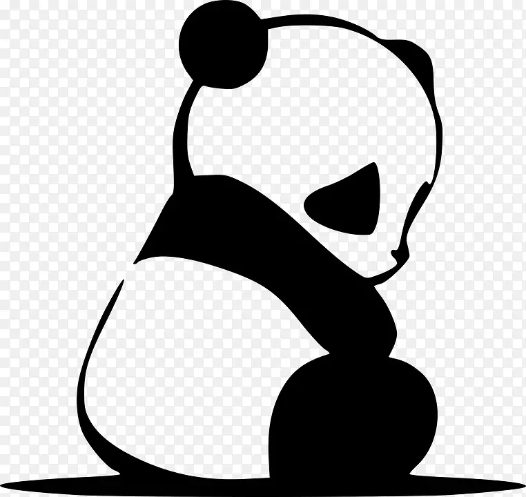 大熊猫熊轮廓画夹艺术熊