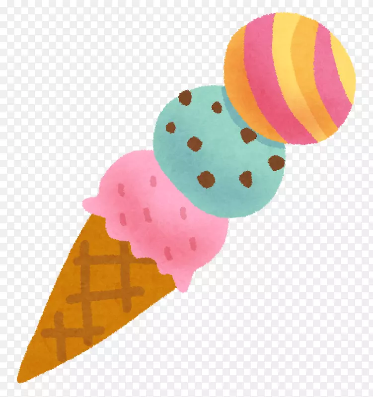 冰淇淋圆锥形牛奶面饼-冰淇淋