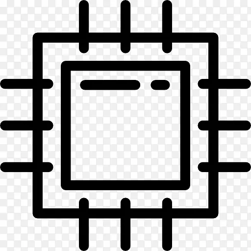 计算机图标集成电路芯片中央处理单元-计算机