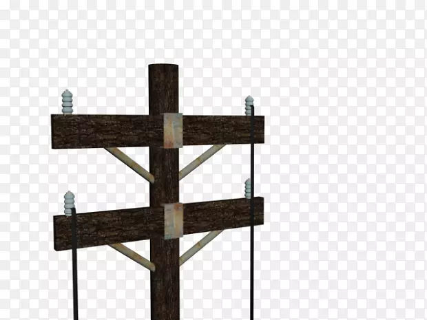 电线杆木电fbx输电塔木材