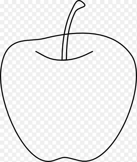 苹果黑白剪贴画-苹果