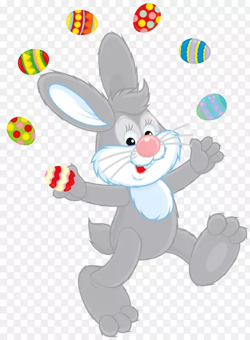复活节兔子复活节彩蛋剪贴画-复活节
