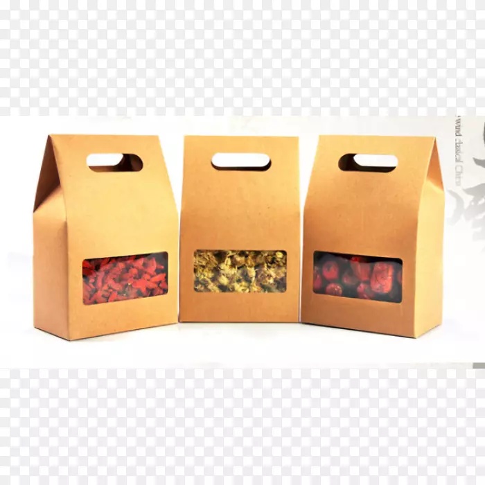 牛皮纸塑料袋盒包装和标签盒
