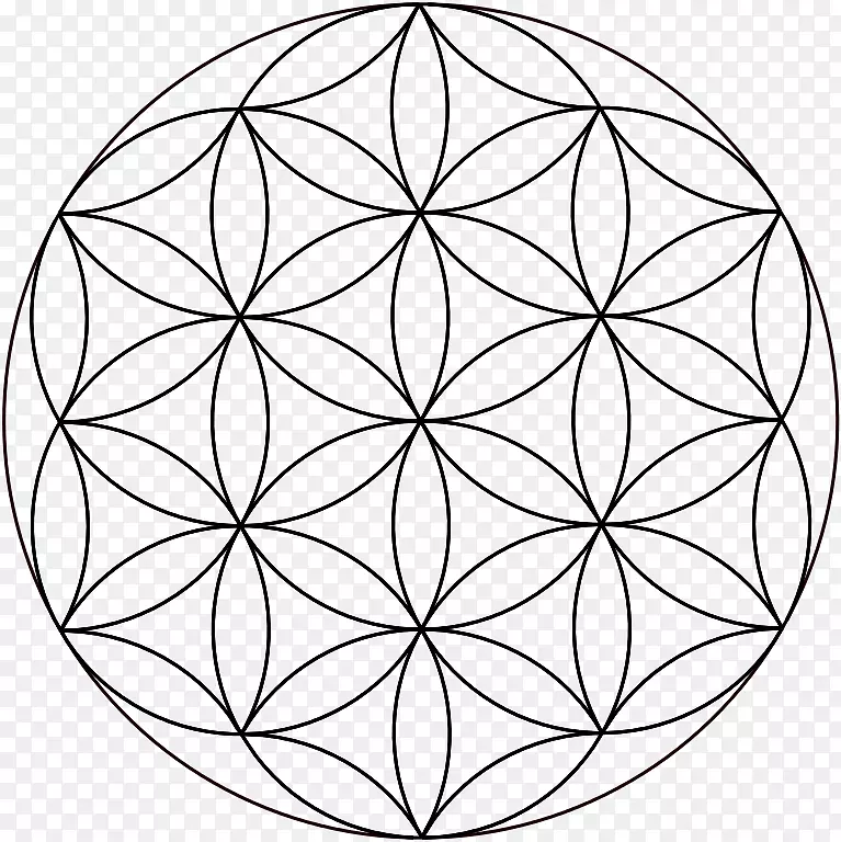 重叠圆网格神圣几何绘图圆